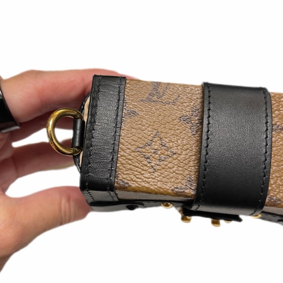 Louis Vuitton Reverse Monogram Essential Trunk Mini Bag R98571 Chain w Carabiner - Picture 7 of 16